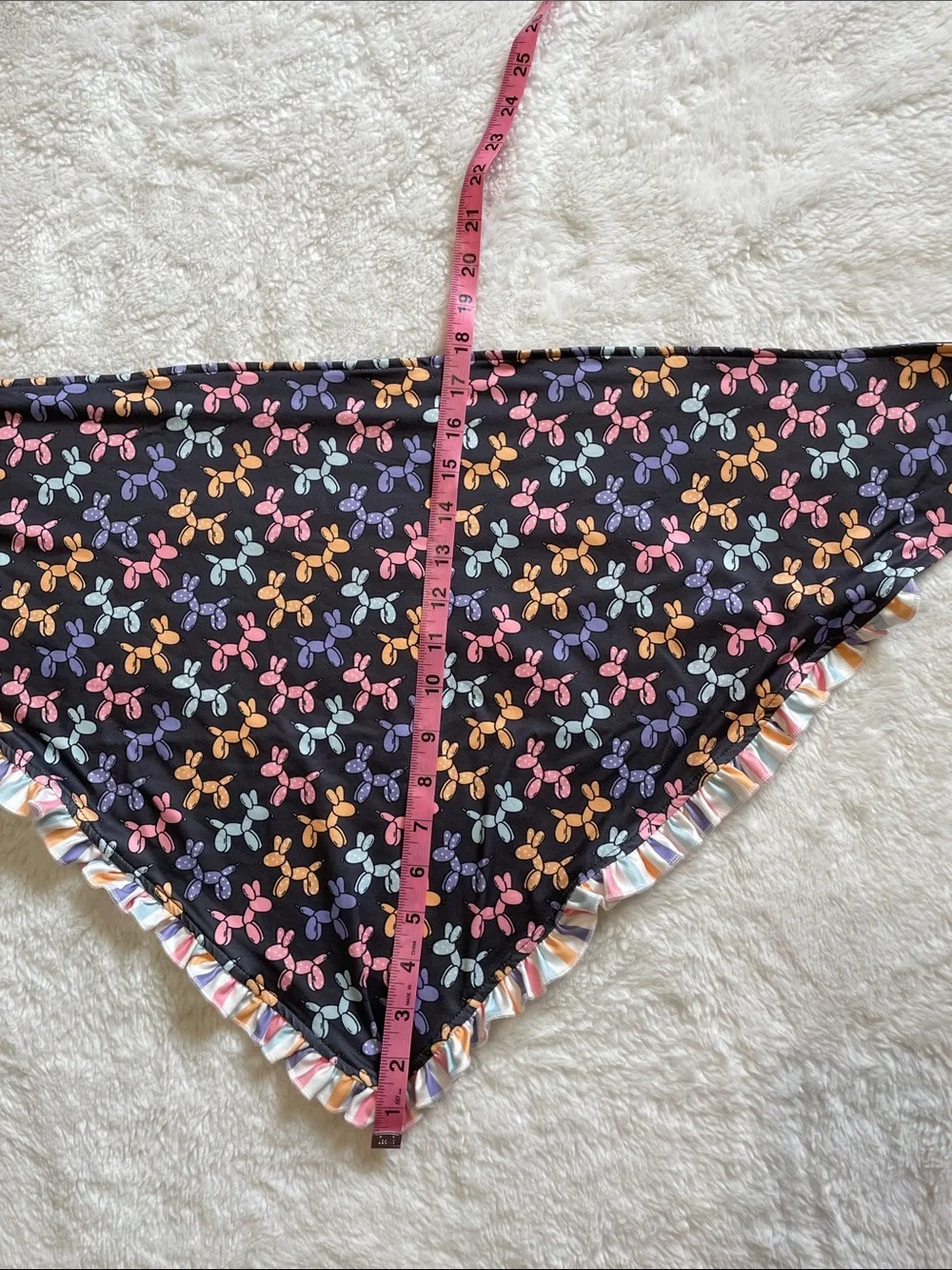 Boutique Dog Bandana with Colorful Balloon Dog Print